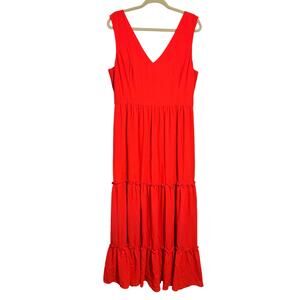 Lilly Pulitzer Violetta Maxi Plus Size Dress Women 14 Orange Preppy Vacay Beach